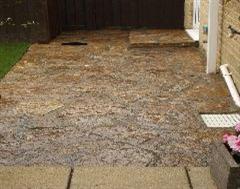 A fantastic stencilled concrete patio A fantastic stencilled concrete patio